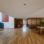 Ambientes sociais amplos e integrados da Casa Ismael